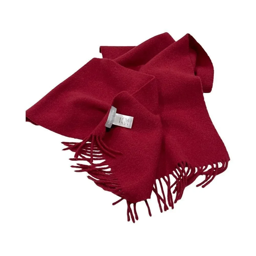 NORSTROM CASHMERE FRINGE SCARF